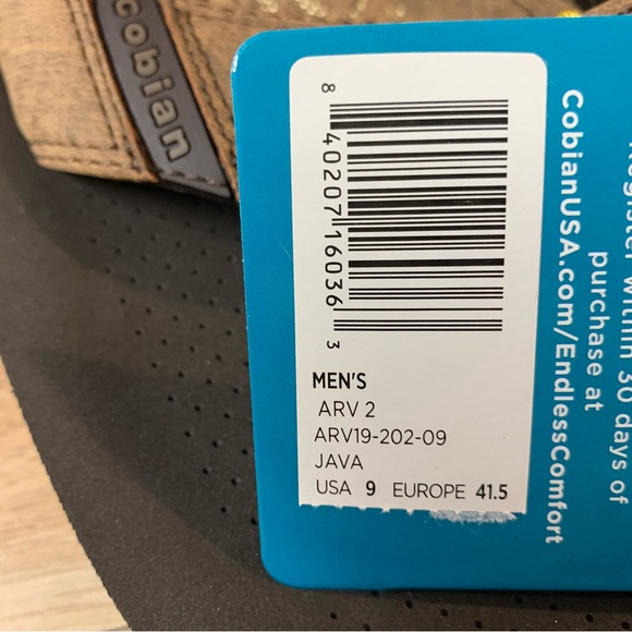 New! Cobian ARV 2 Sandals Flip Flops Thongs Men 9 Brown Java Beach Surf - Picture 7 of 10